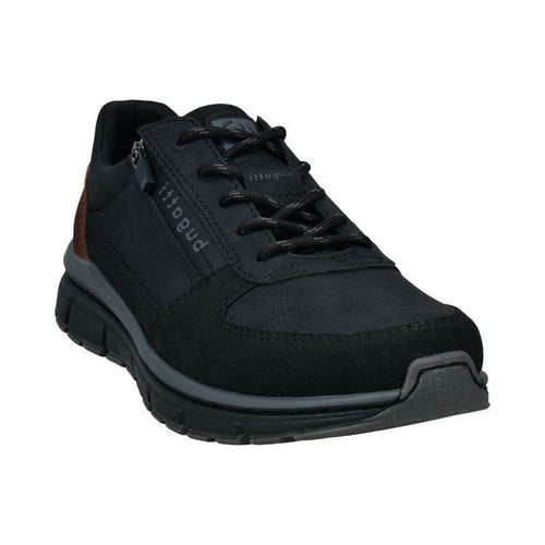 Bugatti Mens 8UK / BLACK Bugatti Mens Black Lace-Up Sneaker 331-AOS01