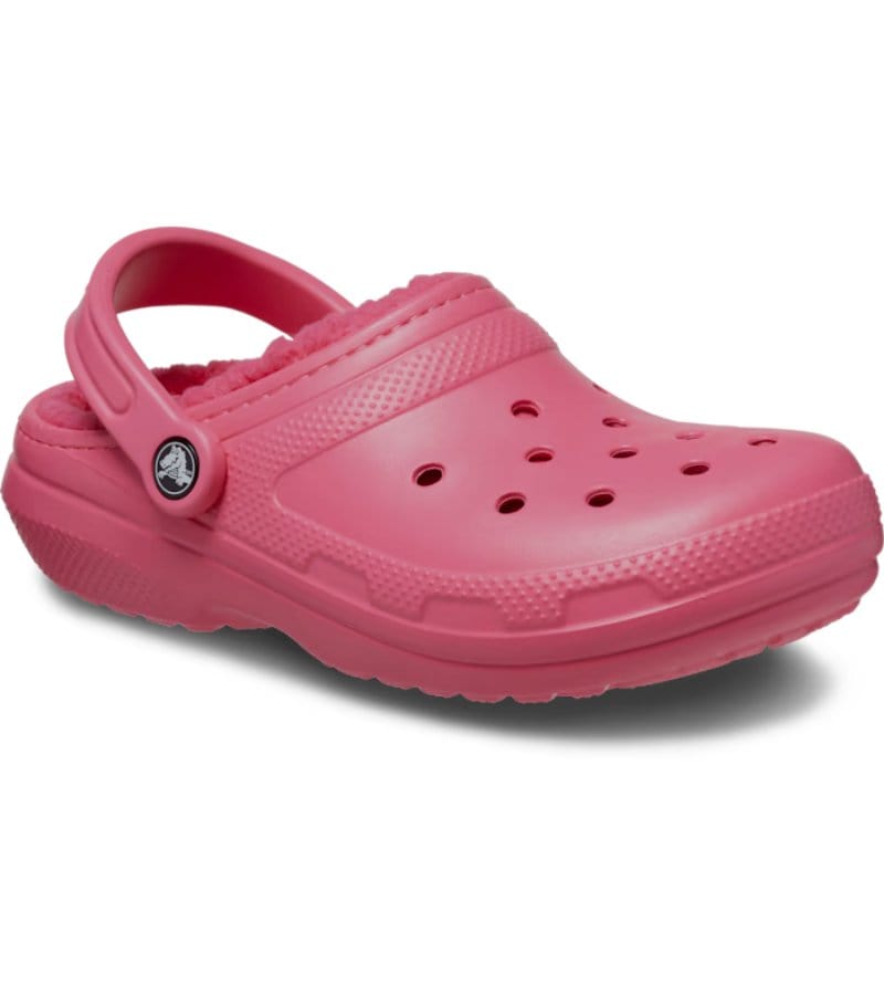 Crocs Womens Classic Lined Slip On Hyper Pink Clog 203591 6VZ