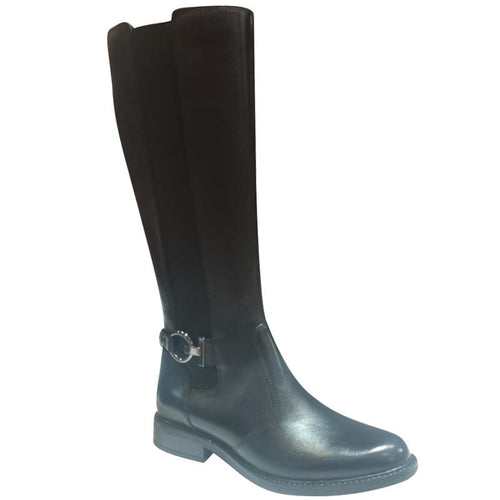 Dubarry Womens 4UK / BLACK Dubarry Womens Black Leather Knee Boot - Cide