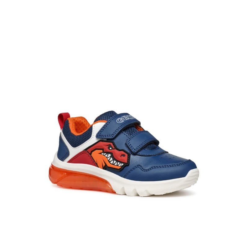 Geox Kids 7.5UK / RED Geox Boys Junior Red Dinosaur Runner - J46LBA