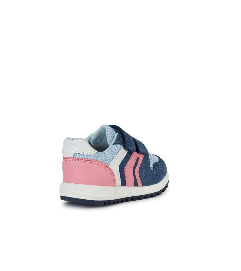 Geox Kids Geox Infant Girls Lightweight Leather Suede Mesh Casual Trainer Alben - B453ZA