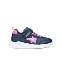 Geox Kids NAVY / 8.5UK Geox Junior Navy Sprintye Girl Low Top Sneakers J55FWA