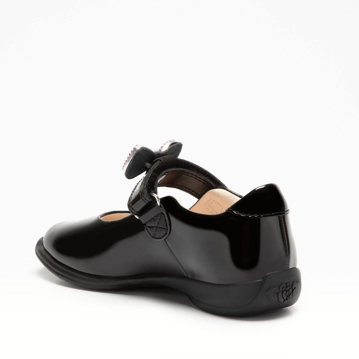 Girls bow hot sale school shoes