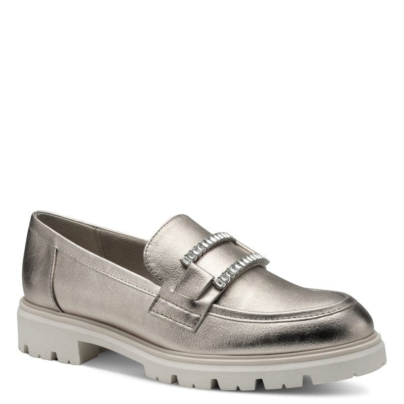 Marco Tozzi Womens 3UK / GOLD Marco Tozzi Womens Gold Platinum Loafer - 2-24701-44