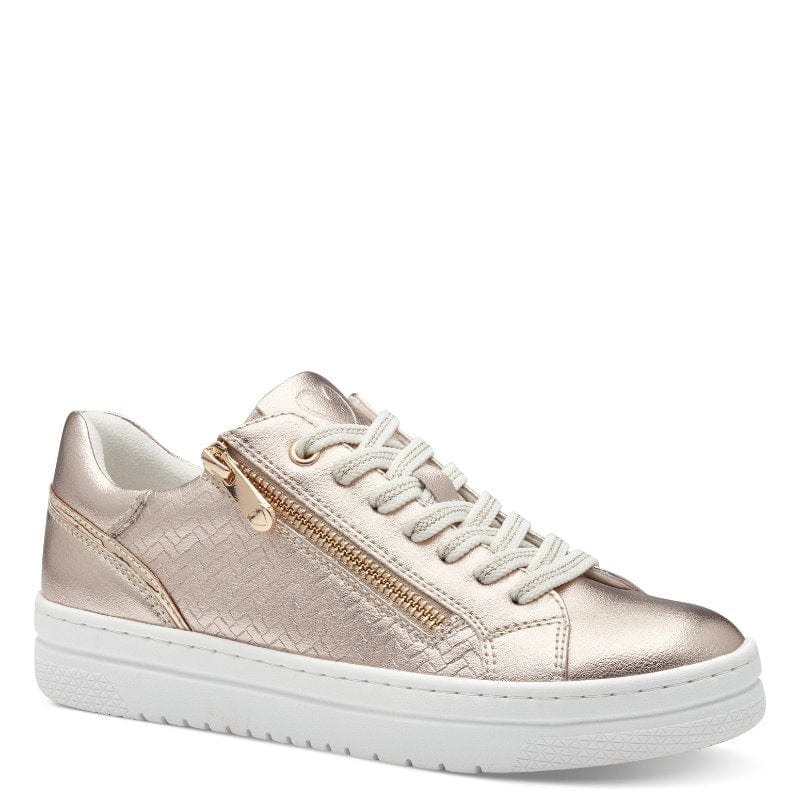 Marco Tozzi Womens 4UK / GOLD Marco Tozzi Womens Gold Metallic Fashion Trainer 2-23718-42