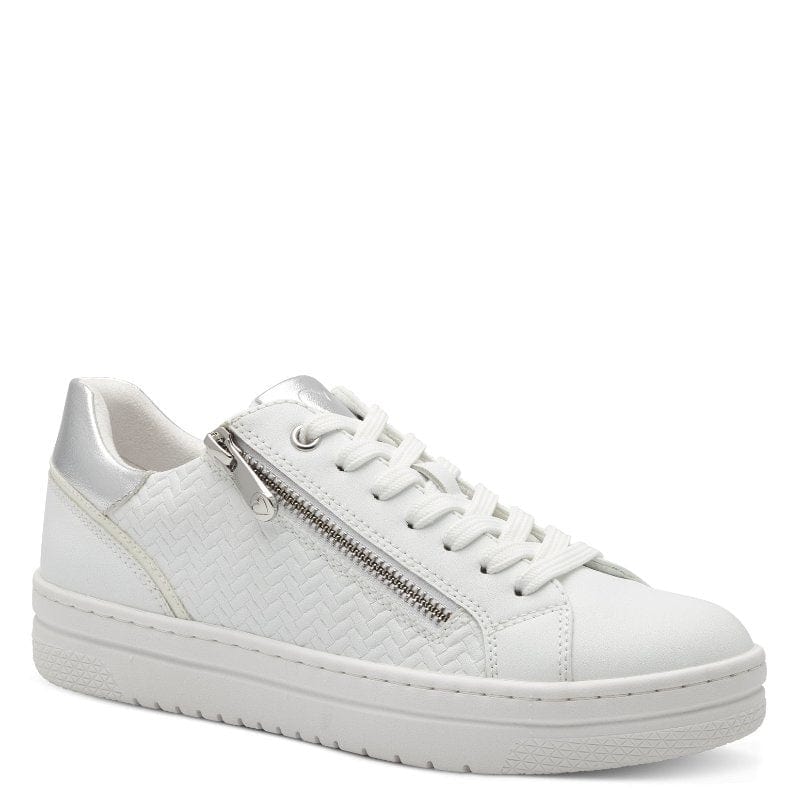 Marco Tozzi Womens 4UK / WHITE Marco Tozzi Womens White Fashion Trainers 2-23718-42