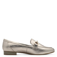 Marco Tozzi Womens Marco Tozzi Womens Gold Metallic Slip-On Loafer 2-24213-41