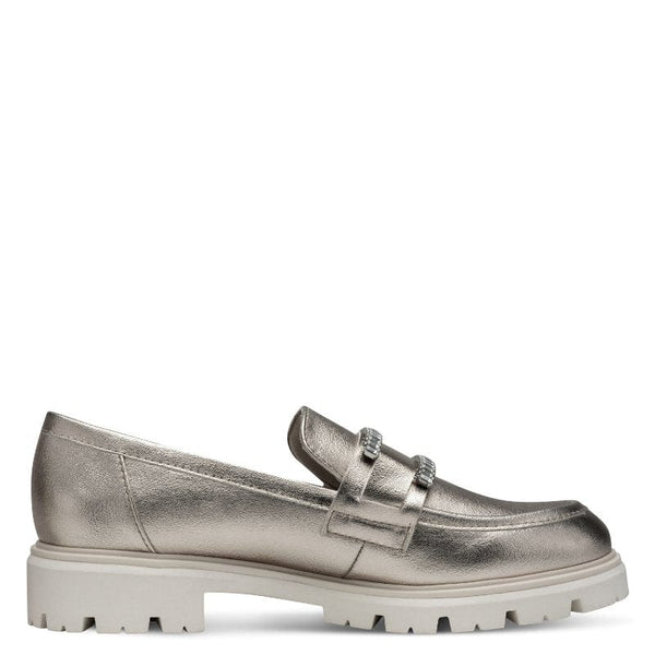 Marco Tozzi Womens Marco Tozzi Womens Gold Platinum Loafer - 2-24701-44