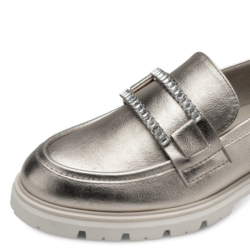 Marco Tozzi Womens Marco Tozzi Womens Gold Platinum Loafer - 2-24701-44