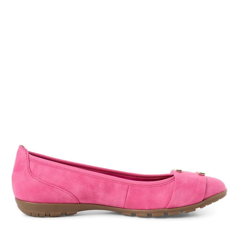 Marco Tozzi Womens Marco Tozzi Womens Pink Suede Slip-On Flat 2-22111-44