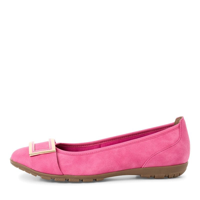 Marco Tozzi Womens Marco Tozzi Womens Pink Suede Slip-On Flat 2-22111-44