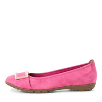 Marco Tozzi Womens Marco Tozzi Womens Pink Suede Slip-On Flat 2-22111-44