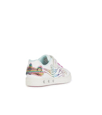 Portfashion.com Geox Girls Slip In White Light Up  Unicorn Casual Trainer Skylin - J458WC