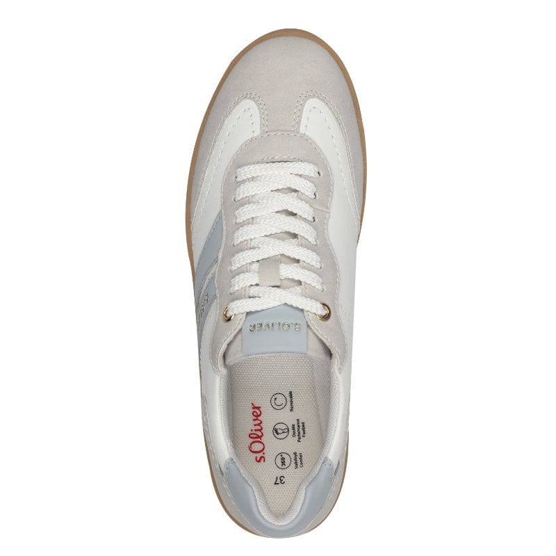 S Oliver Womens S.Oliver Womens White Lace-Up Shoe 5-23652-44