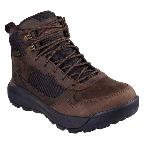 Skechers Mens 8UK / BROWN Skechers Mens Brown Leather Cambert Boot - 210932