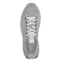 Tamaris Womens Tamaris Womens Light Grey Lace-Up Shoe 1-23731-41