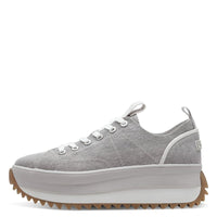 Tamaris Womens Tamaris Womens Light Grey Lace-Up Shoe 1-23731-41