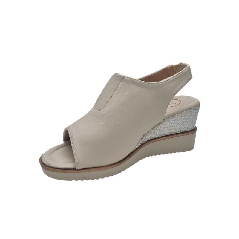 Zanni & Co Womens Zanni & Co Womens Beige Oatmeal Wedge Sandal - Mirfa