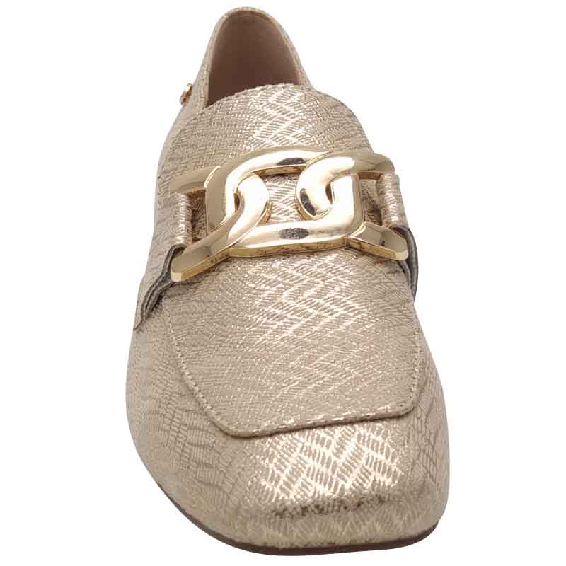 Zanni & Co Womens Zanni & Co Womens Gold Dressy Low Heel Loafer- Laocai