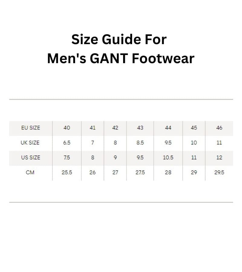 Gant jumper size 2025 chart